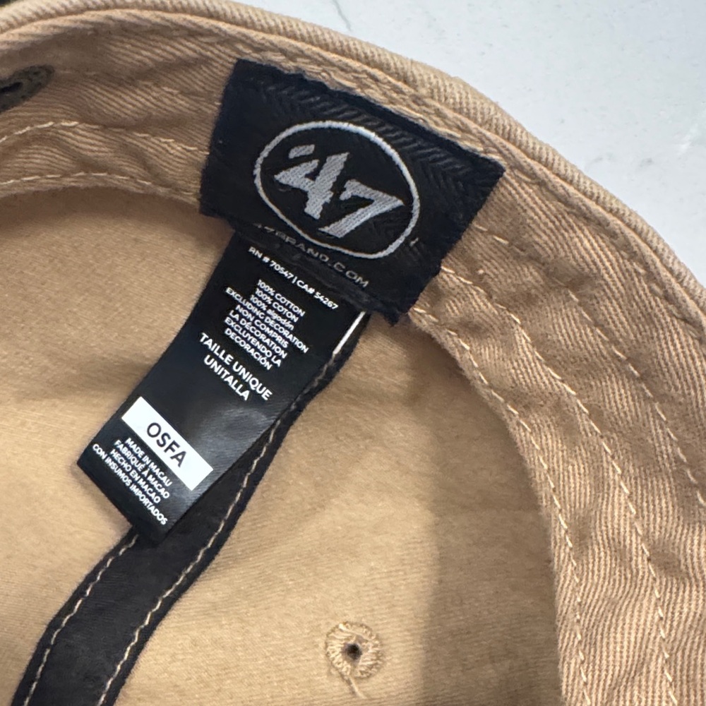 47 Brand Beige Hat with White Emblem - Picture 4 of 4